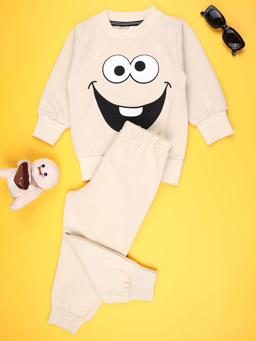 boys printed long sleeve full length set