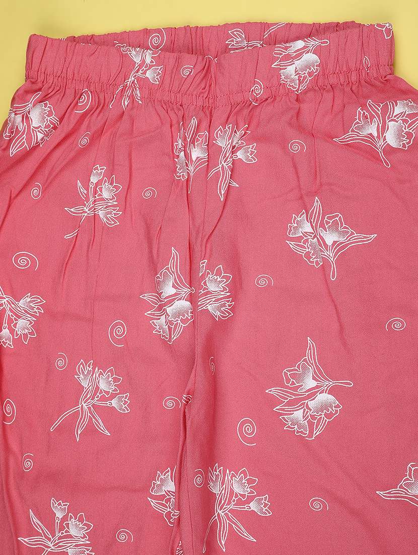 girls printed mid rise palazzo - 22063756 -  Standard Image - 3