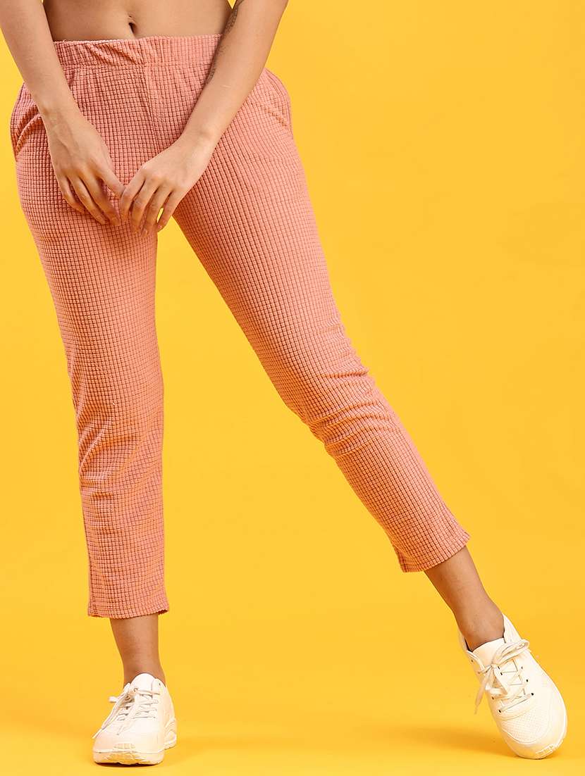 women solid mid rise pajama