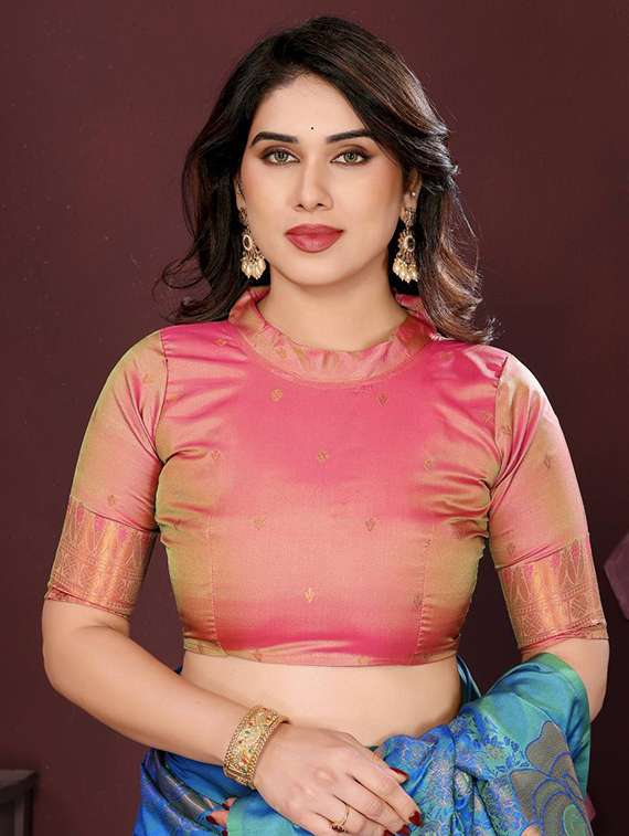 women self design banarasi saree with blouse - 22063842 -  Standard Image - 5