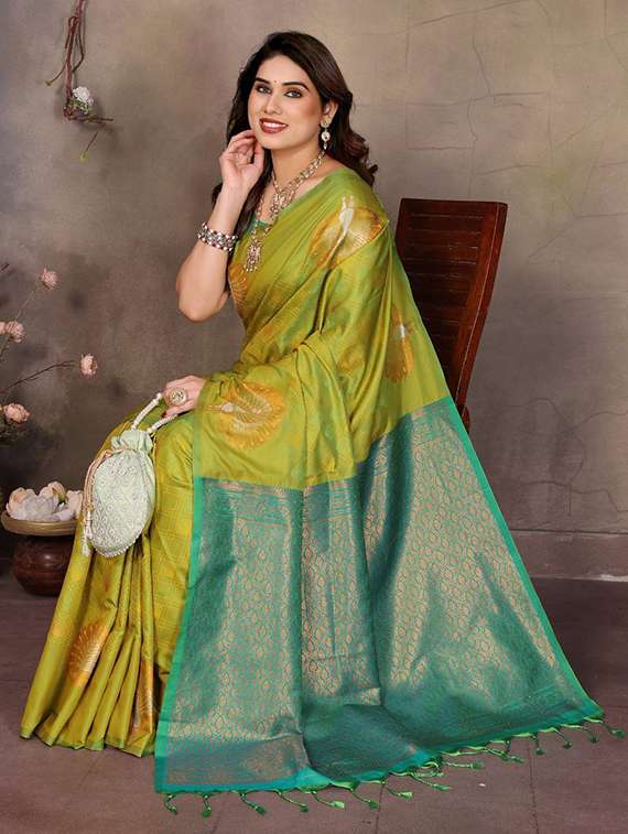women self design banarasi saree with blouse - 22063843 -  Standard Image - 3
