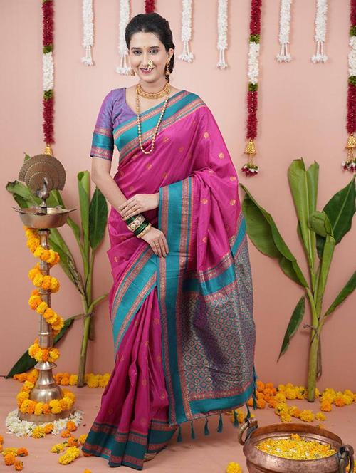 multi colored silk banarasi saree with blouse - 22063855 - Standard Image - 0