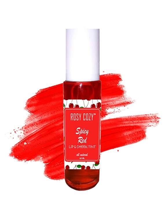 red rosy cozy lip and cheek tint