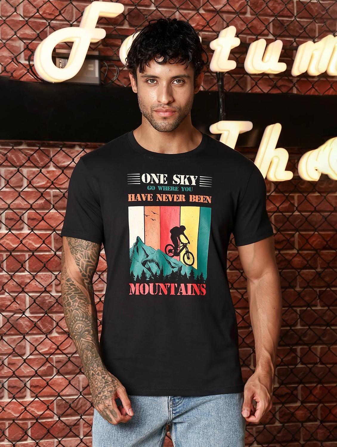 men printed short sleeve regular fit t-shirt - 22063905 - Standard Image - 3