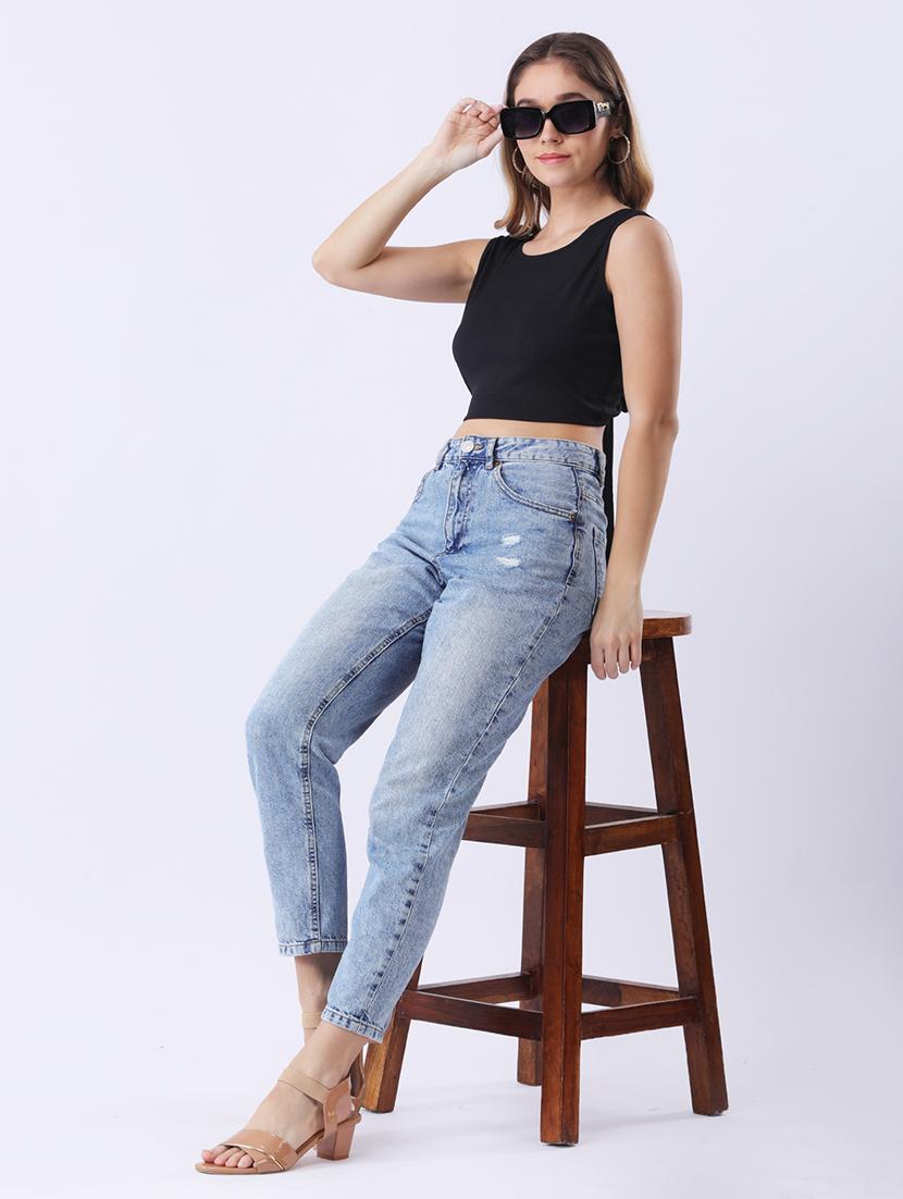 women black solid sleeveless backless crop top - 22064149 - Standard Image - 3