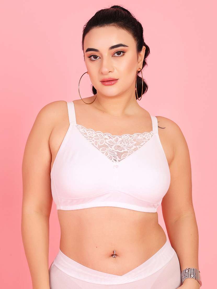 women plus size solid non padded bra