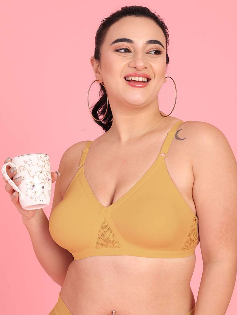 women plus size solid non padded bra