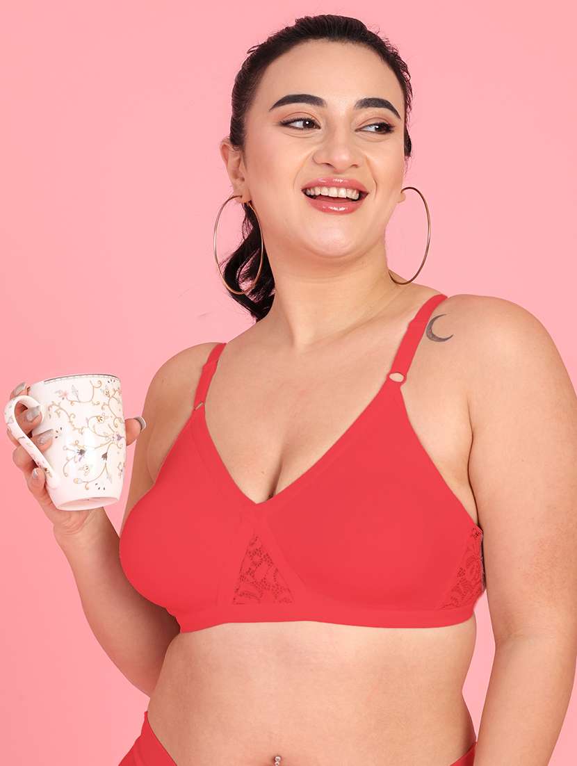 women plus size solid non padded bra