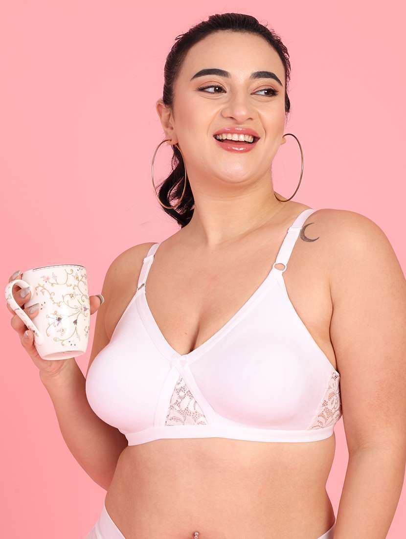 women plus size solid non padded bra