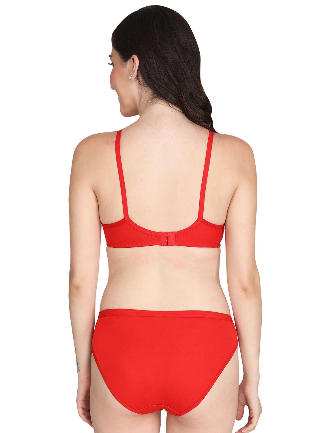 women pack of 3 solid bra and panty set - 22064573 -  Standard Image - 3