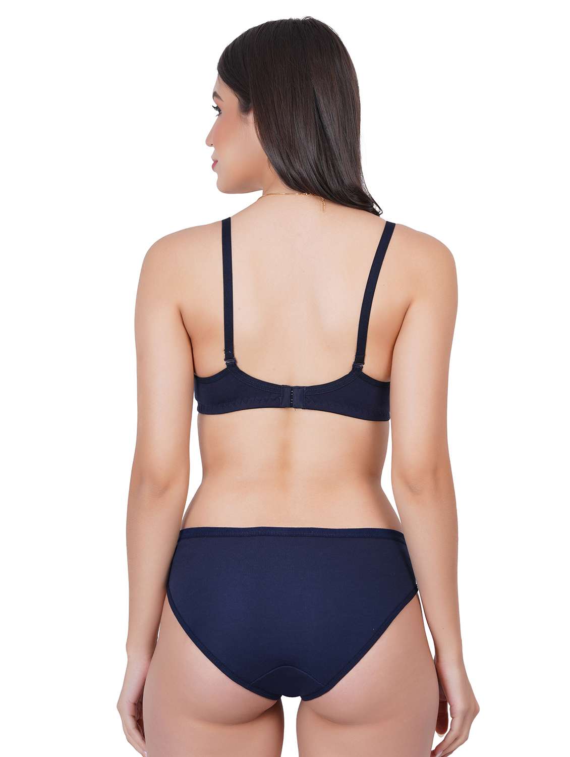 women pack of 2 solid bra and panty set - 22064599 -  Standard Image - 3