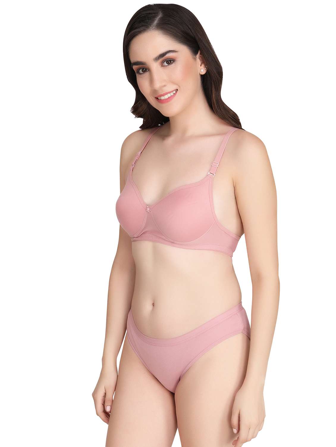 women pack of 2 solid bra and panty set - 22064607 -  Standard Image - 3