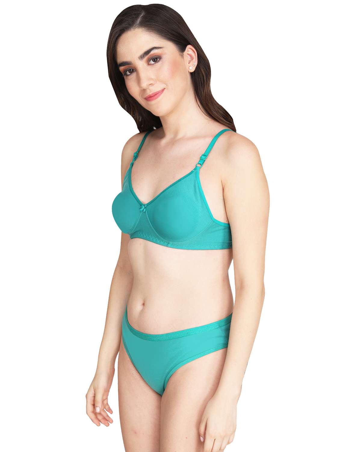 women pack of 2 solid bra and panty set - 22064653 -  Standard Image - 3