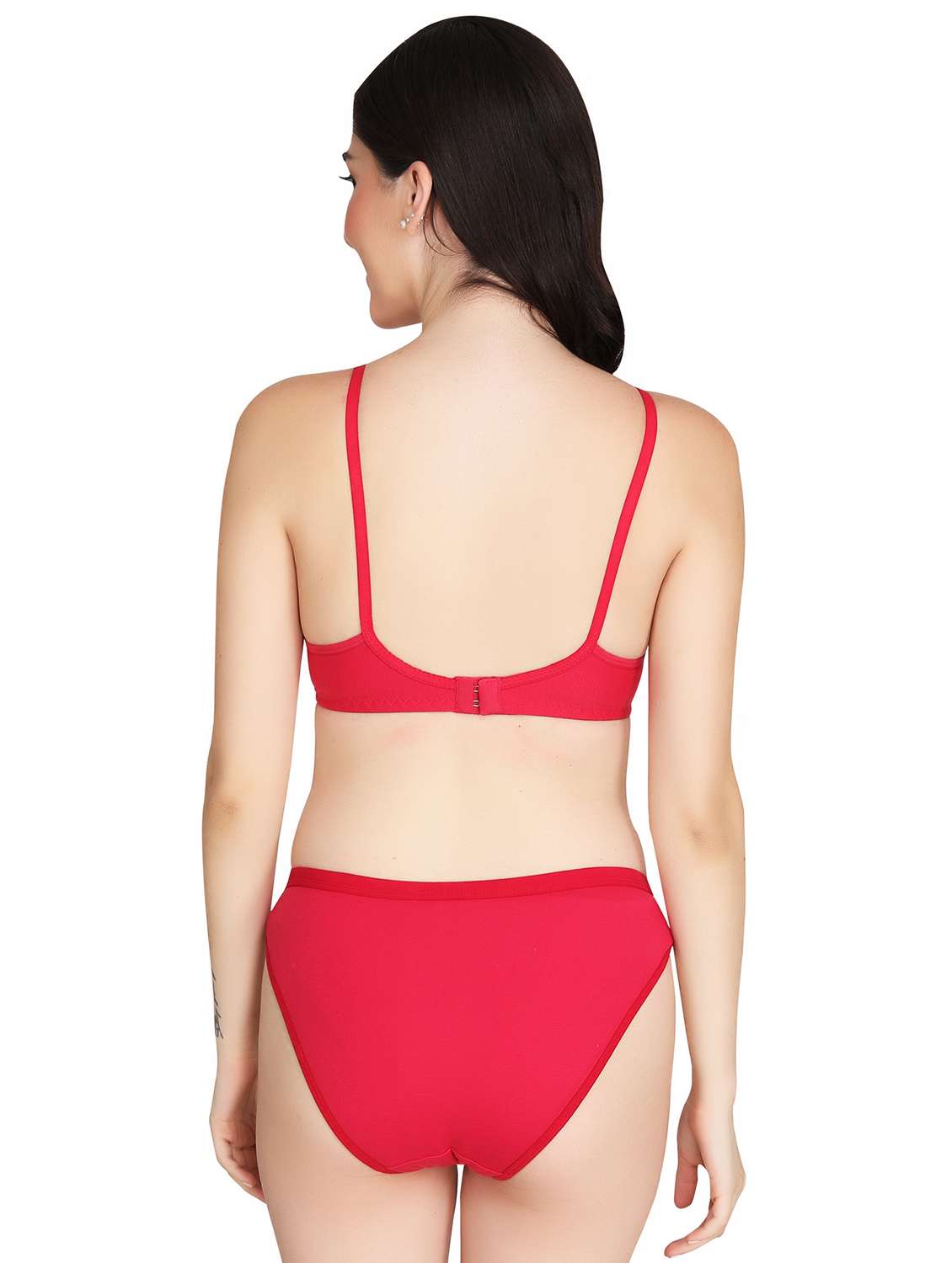 women pack of 2 solid bra and panty set - 22064658 -  Standard Image - 3