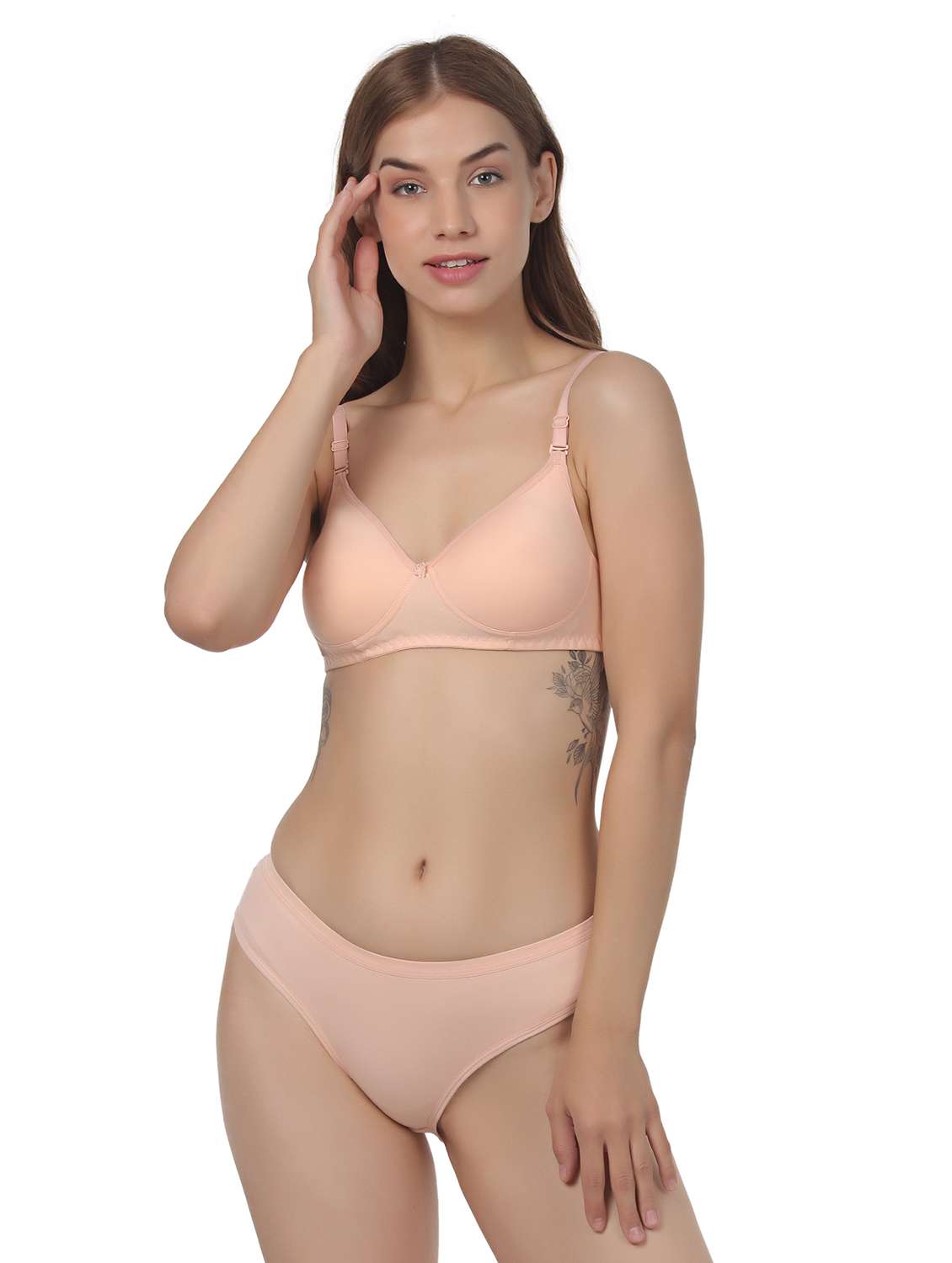 women pack of 6 solid bra and panty set - 22064802 -  Standard Image - 3