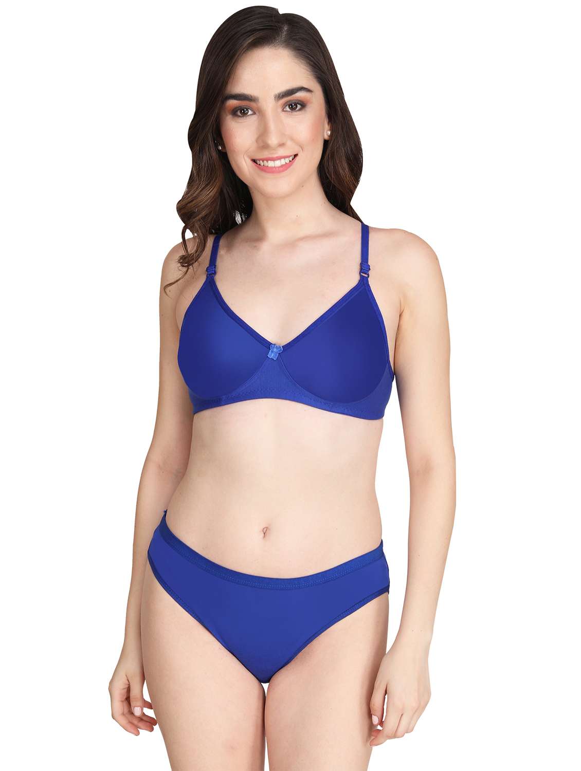 blue cotton bras and panty set - 22064829 -  Standard Image - 3