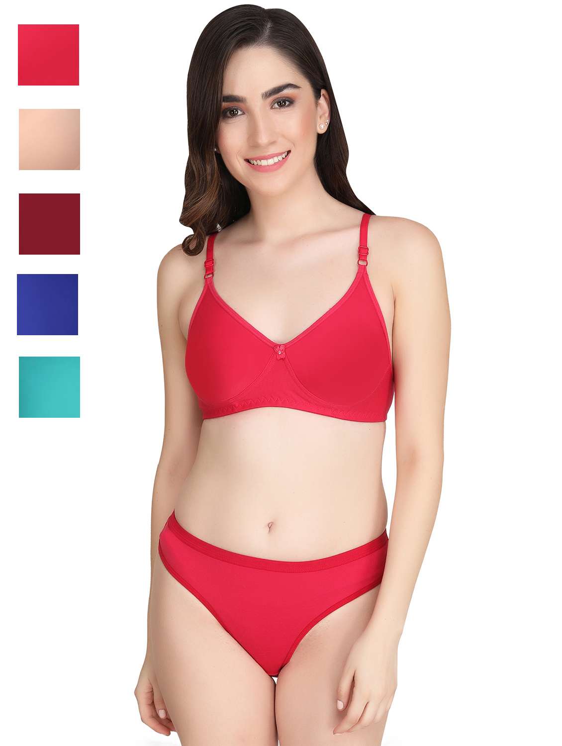 fuchsia cotton bras and panty set