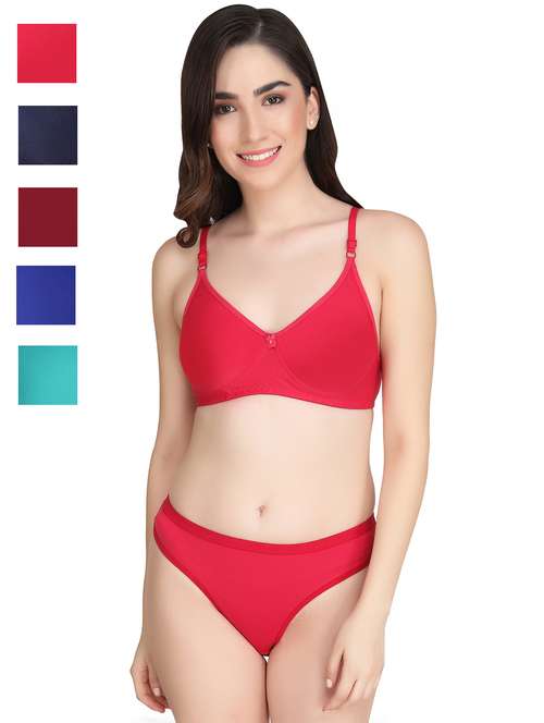 fuchsia cotton bras and panty set - 22064843 -  Standard Image - 0