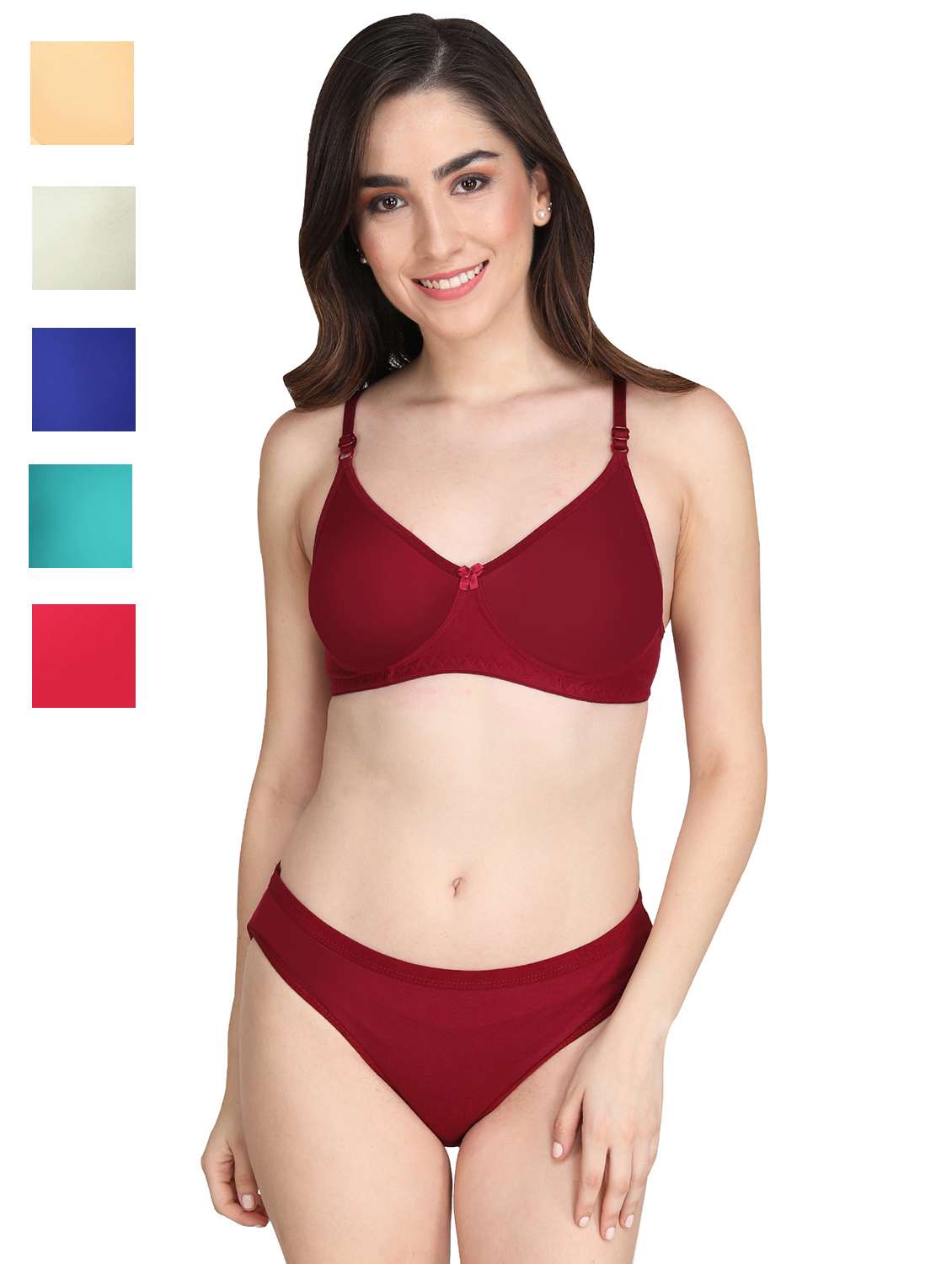 gold cotton bras and panty set