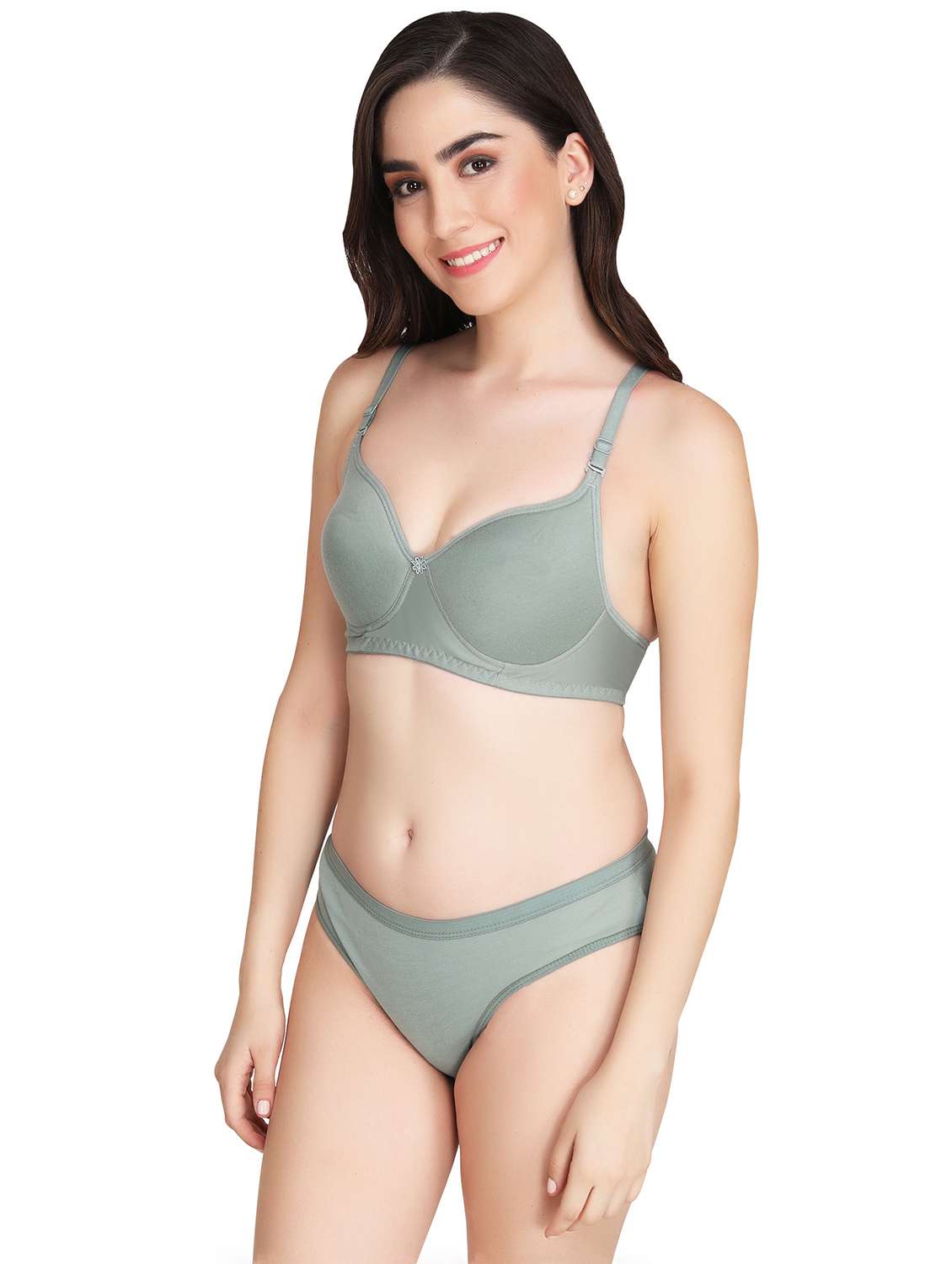 women pack of 4 solid bra and panty set - 22064906 -  Standard Image - 3