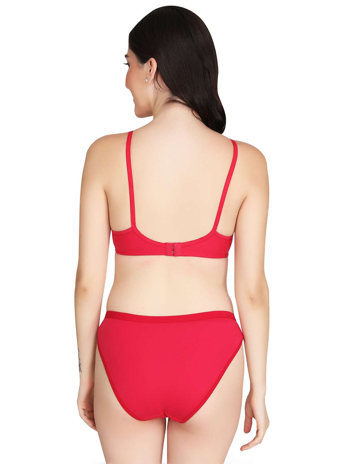 women pack of 4 solid bra and panty set - 22064946 -  Standard Image - 3