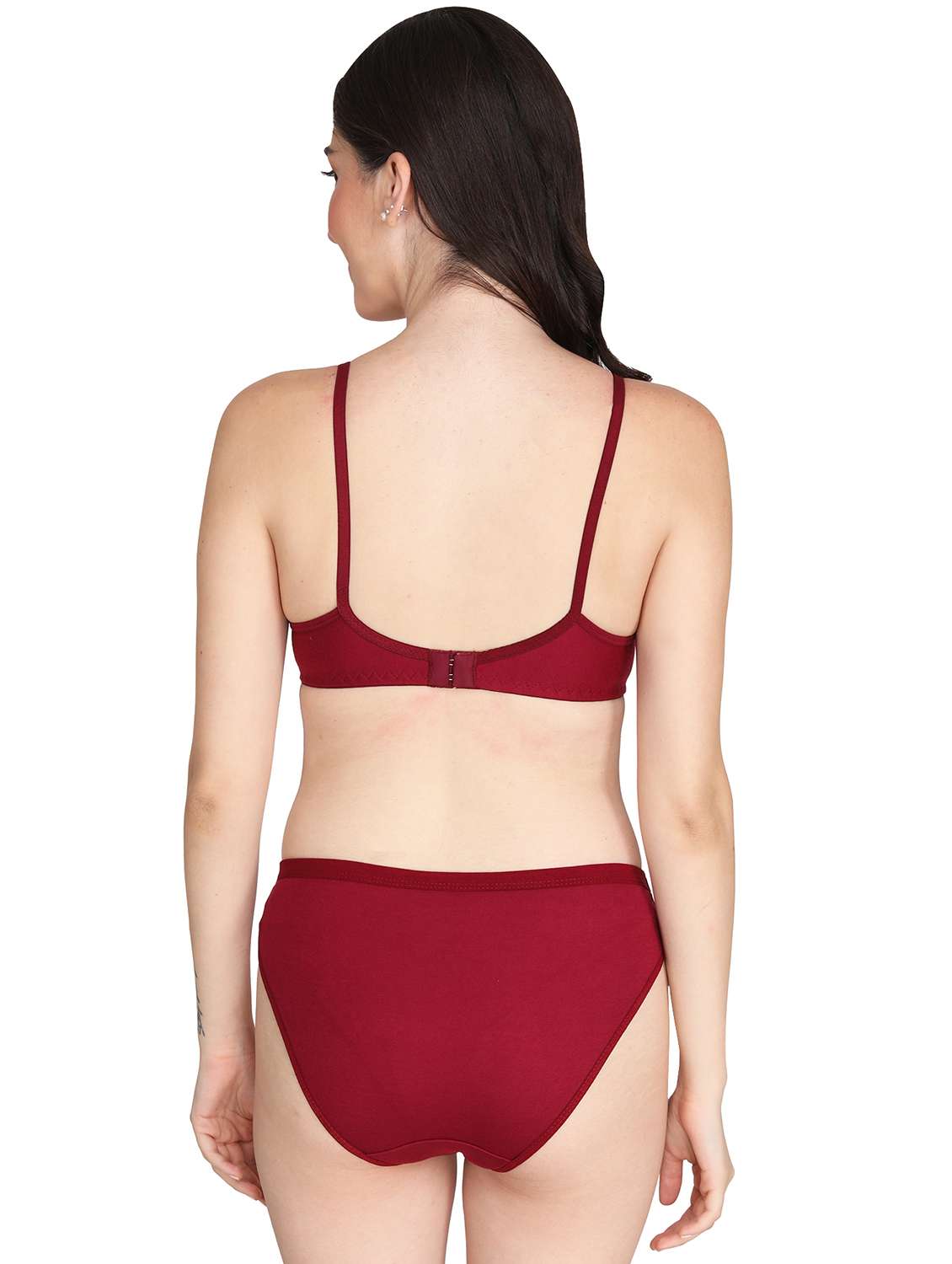 women pack of 4 solid bra and panty set - 22064948 -  Standard Image - 3