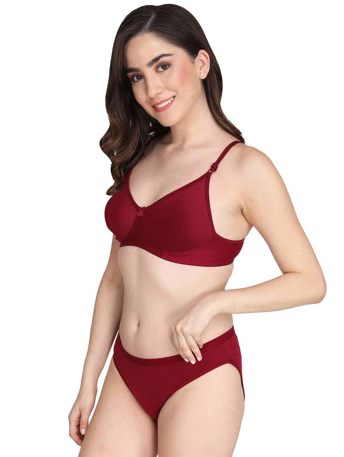 women pack of 4 solid bra and panty set - 22064953 -  Standard Image - 3