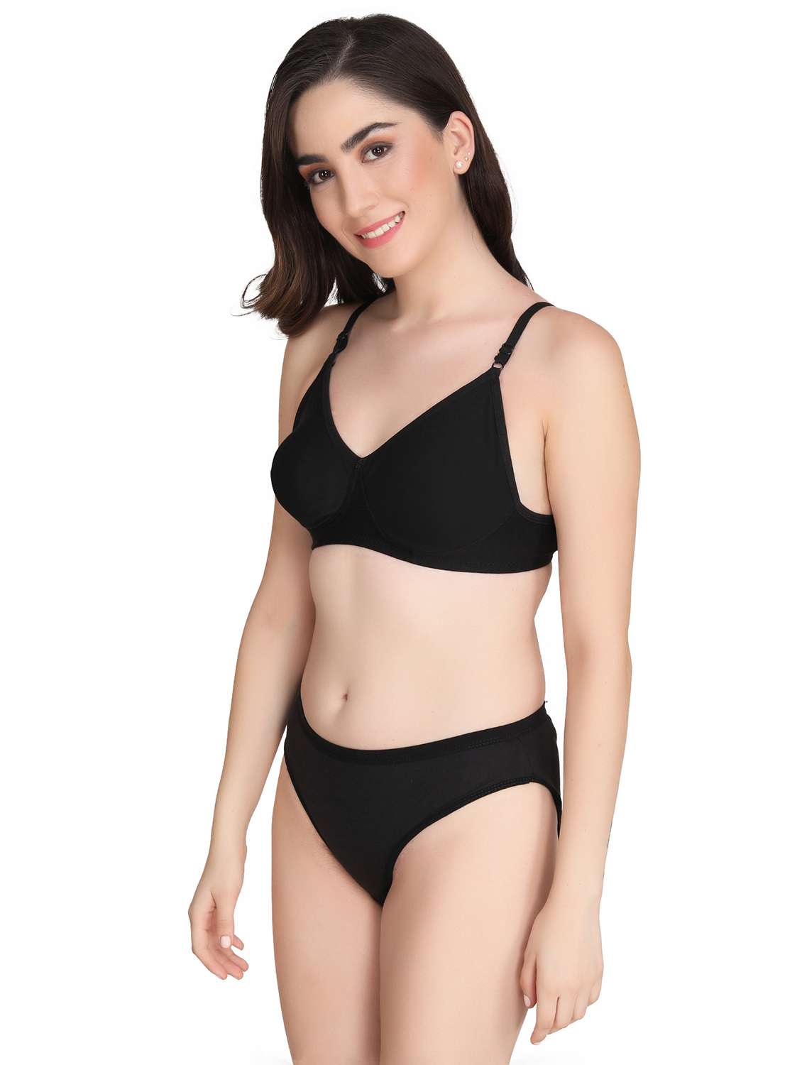  women pack of 4 solid bra and panty set - 22064977 -  Standard Image - 3