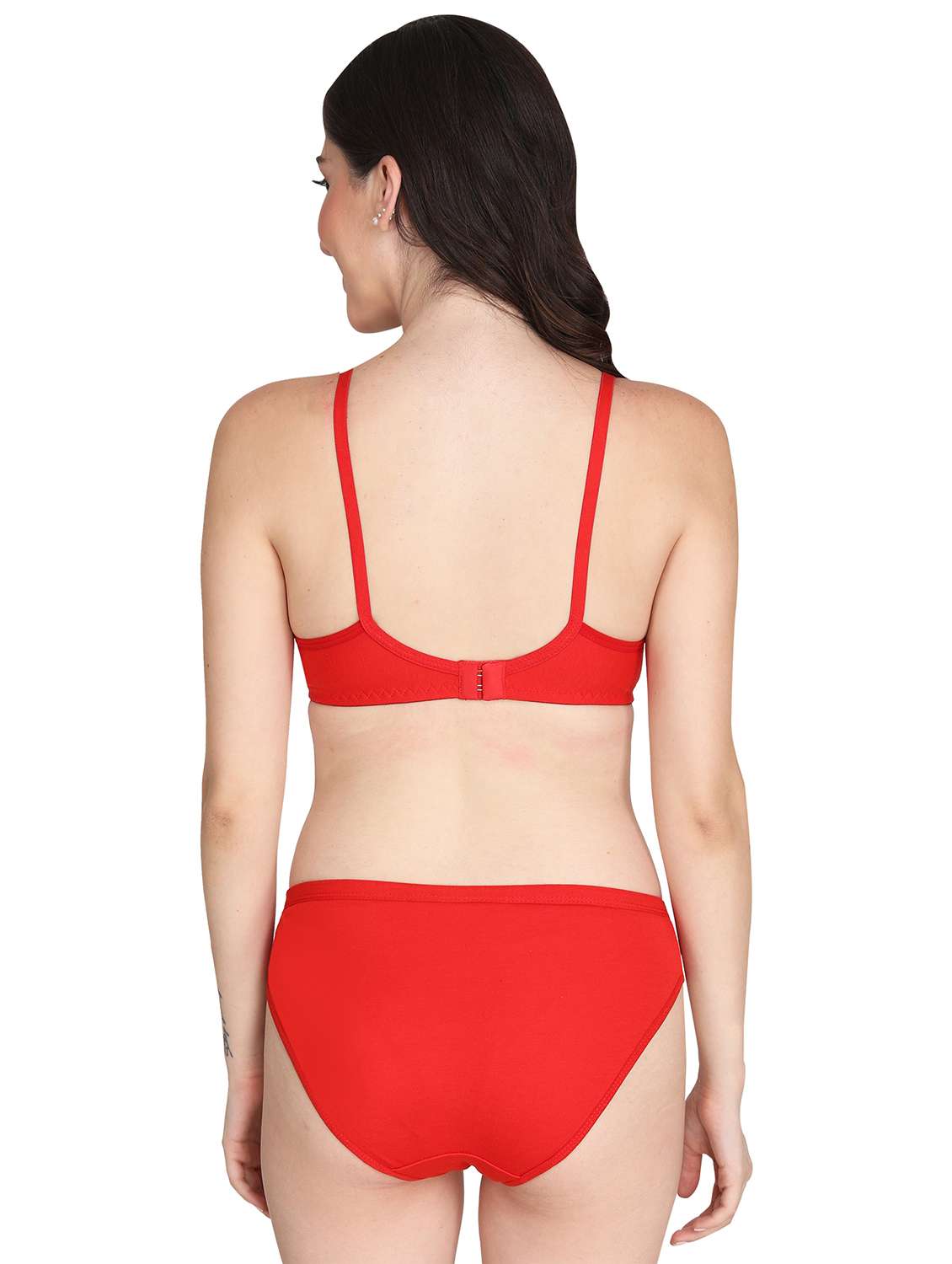 women pack of 4 solid bra and panty set - 22064985 -  Standard Image - 3