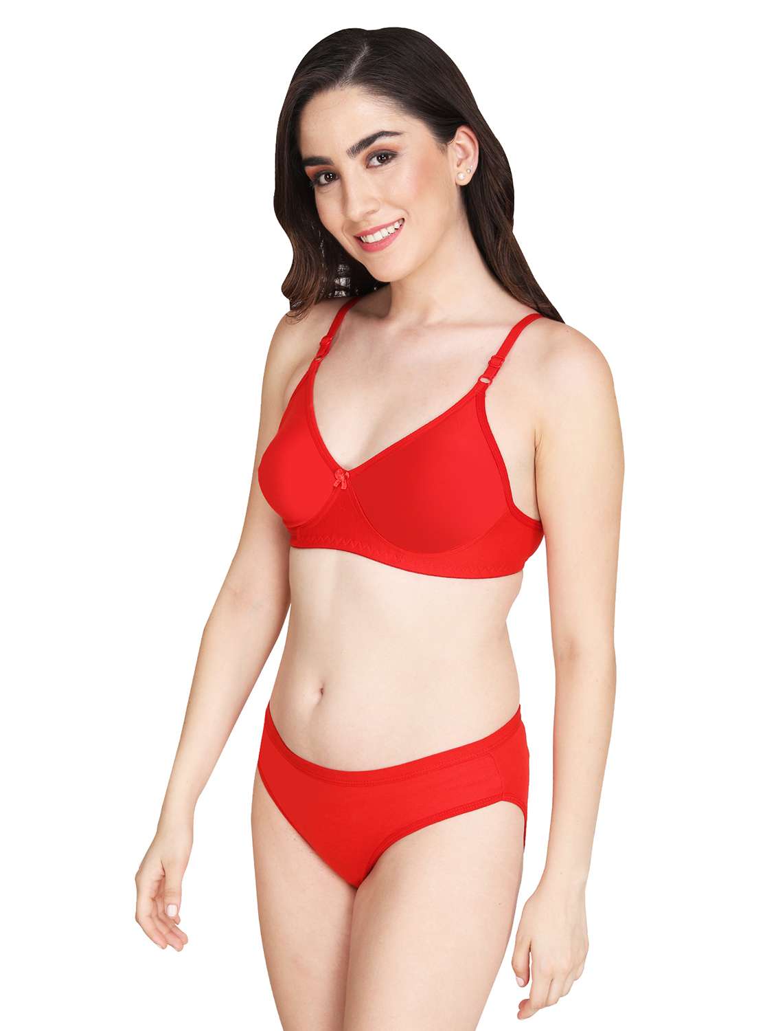 women pack of 4 solid bra and panty set - 22064987 -  Standard Image - 3