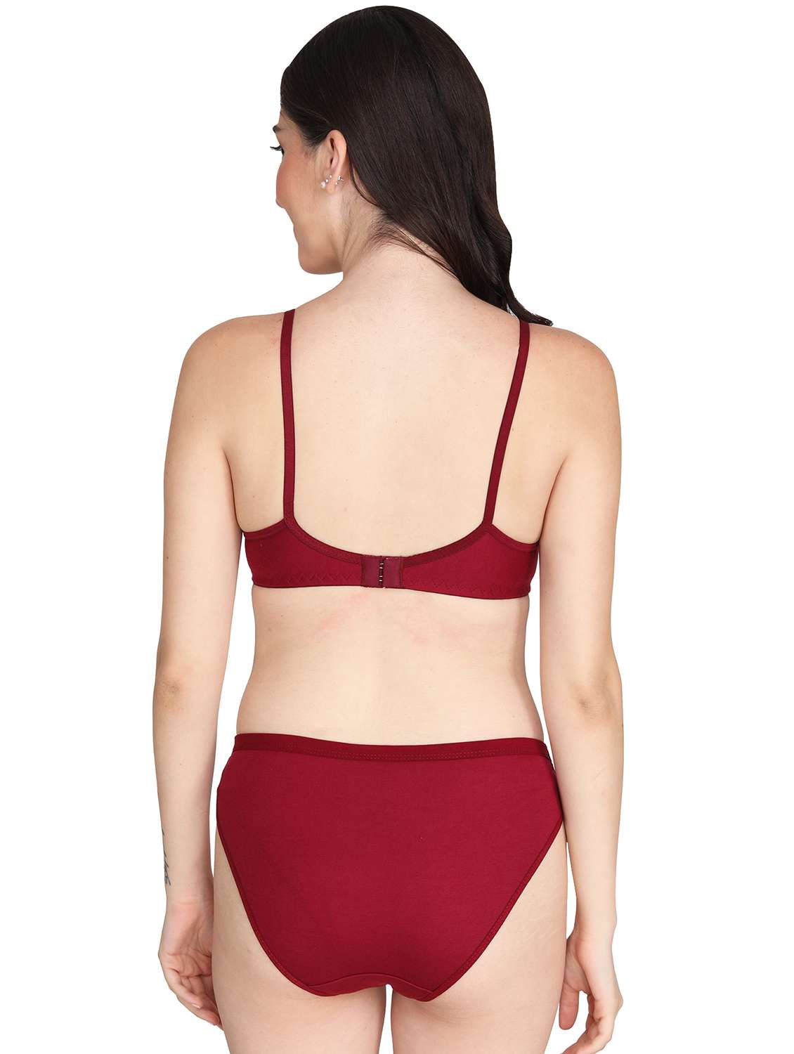 women pack of 3 solid bra and panty set - 22065069 -  Standard Image - 3