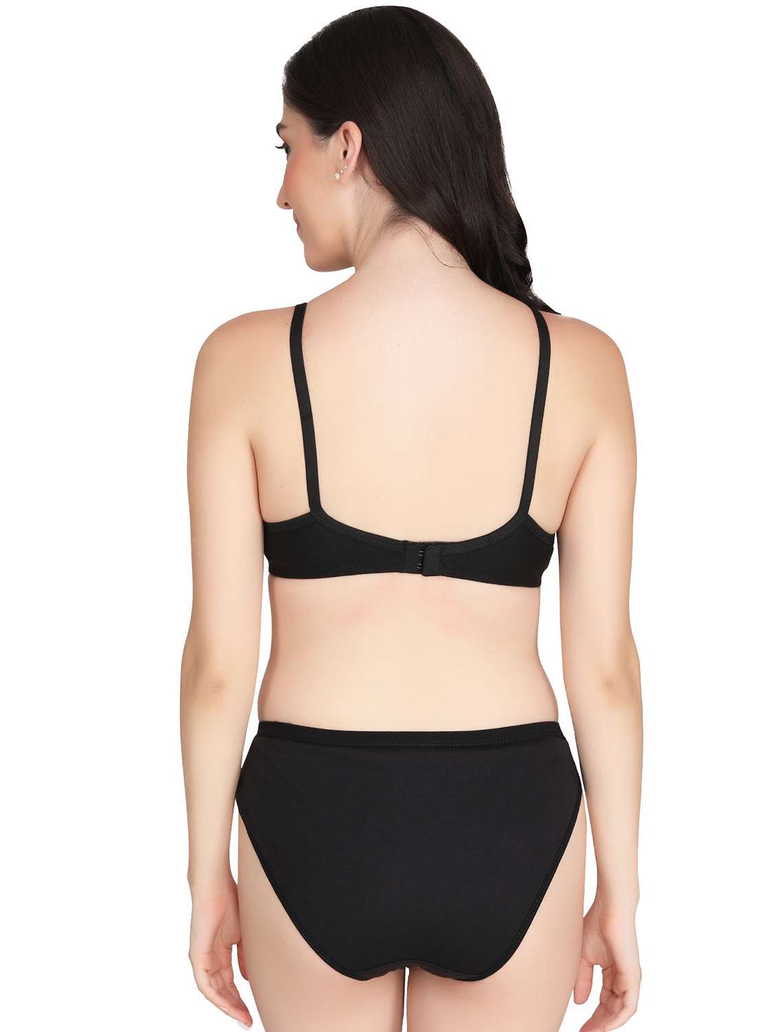 women pack of 3 solid bra and panty set - 22065100 -  Standard Image - 3