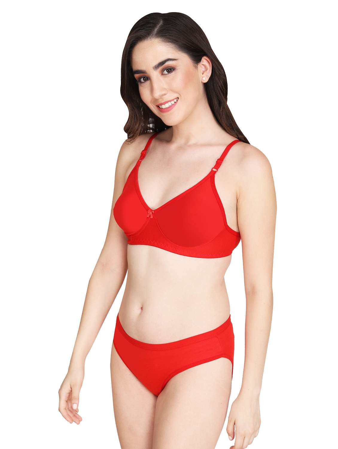 women pack of 3 solid bra and panty set - 22065109 -  Standard Image - 3