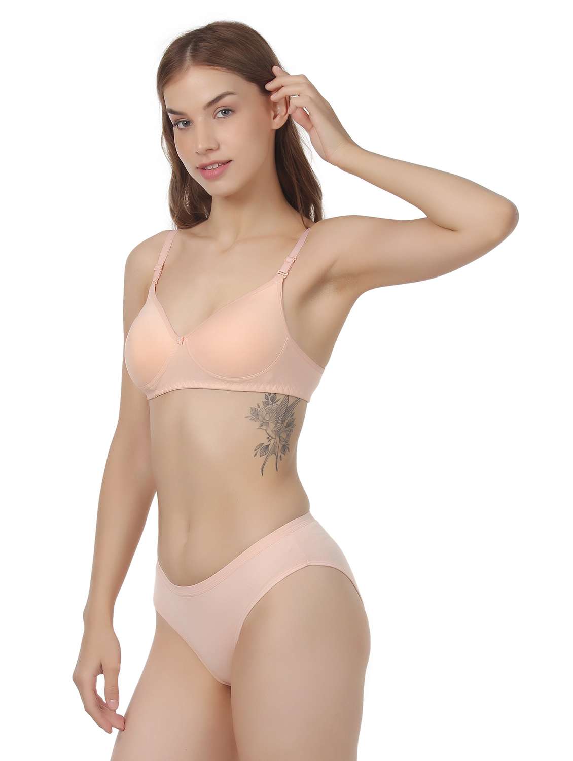 women pack of 2 solid bra and panty set - 22065126 -  Standard Image - 3