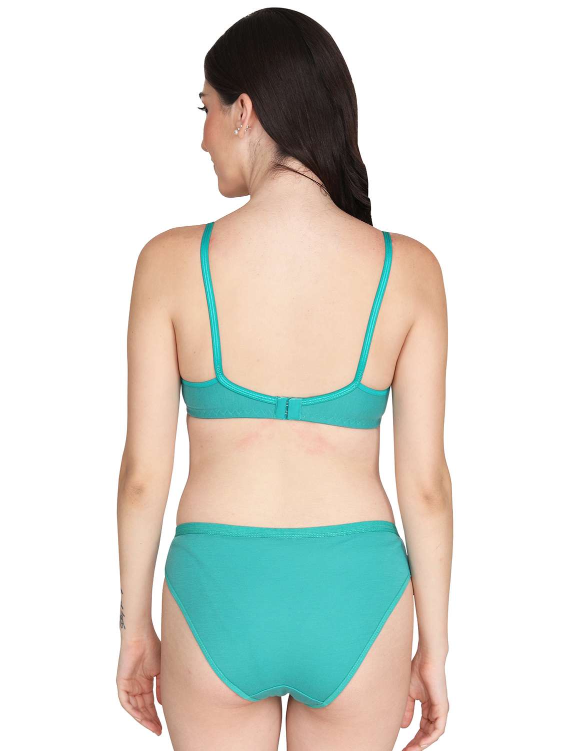 women pack of 2 solid bra and panty set - 22065175 -  Standard Image - 3