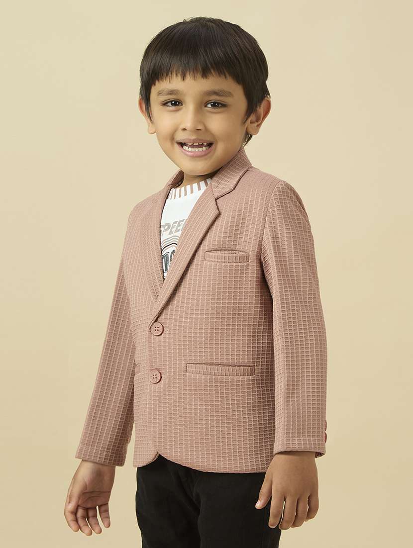 boys solid long sleeve blazer with printed t-shirt - 22065401 -  Standard Image - 3