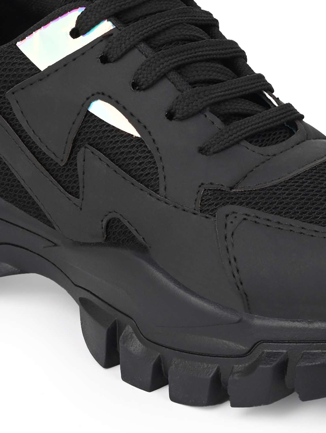 women black lace-up sports shoe - 22065469 - Standard Image - 5