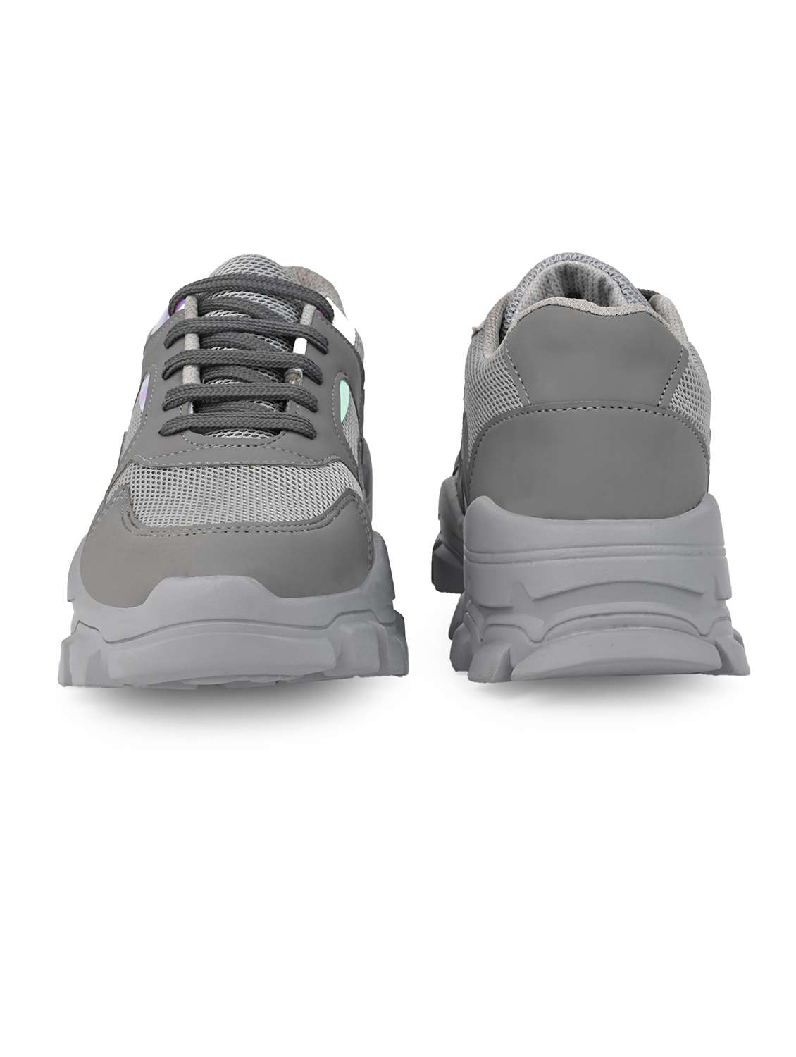 women grey lace-up sports shoe - 22065470 - Standard Image - 3