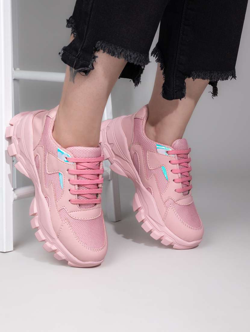 women pink lace-up sports shoe - 22065471 - Zoom Image - 0