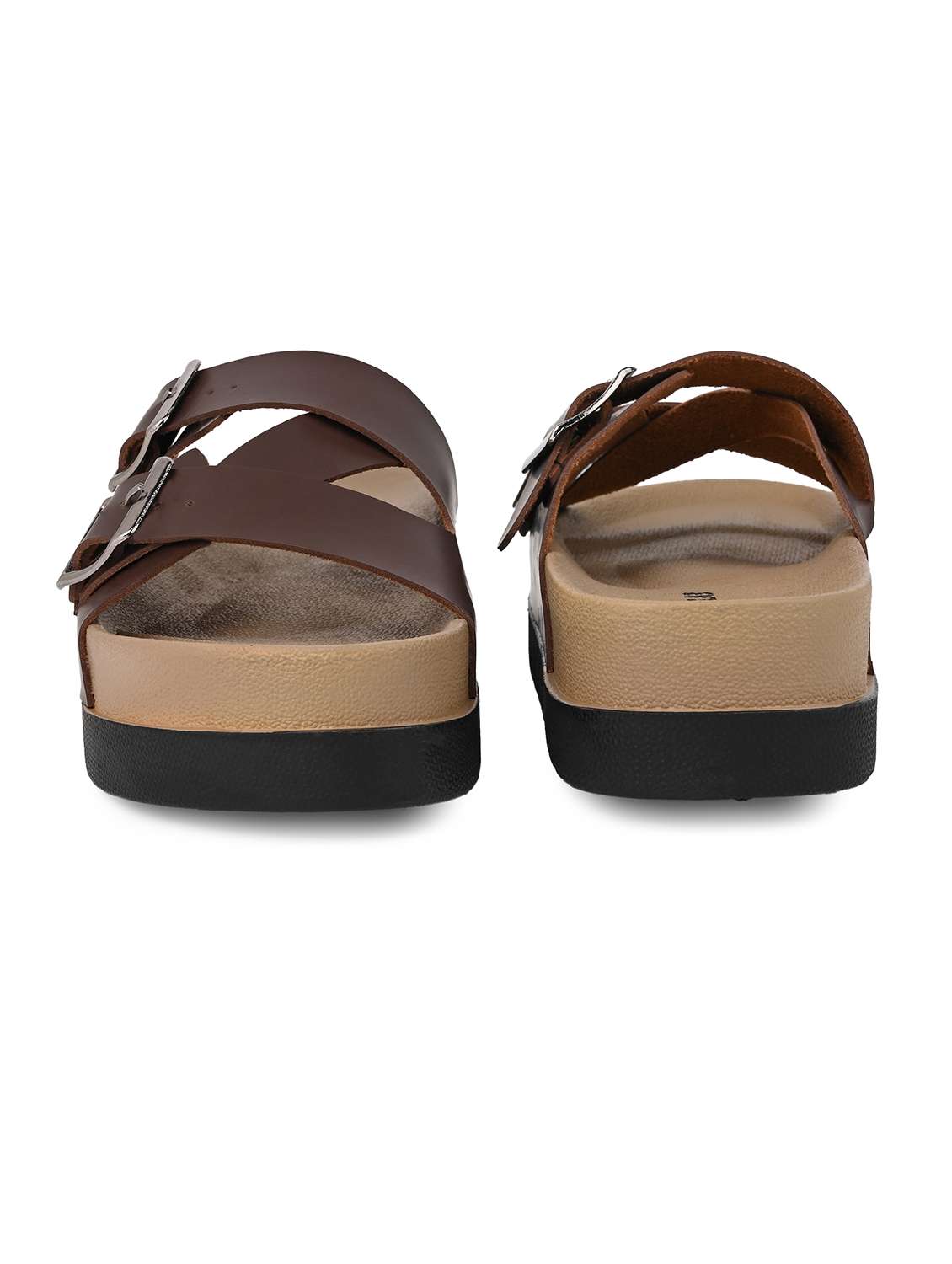 women brown slip on flats - 22065473 - Standard Image - 3