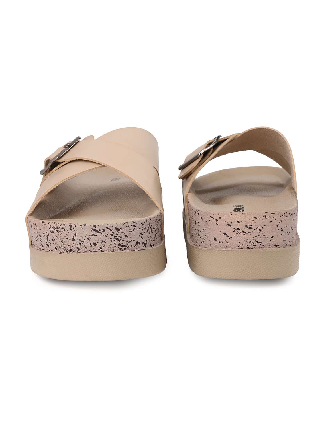 women solid cream slip on flats - 22065476 - Standard Image - 3