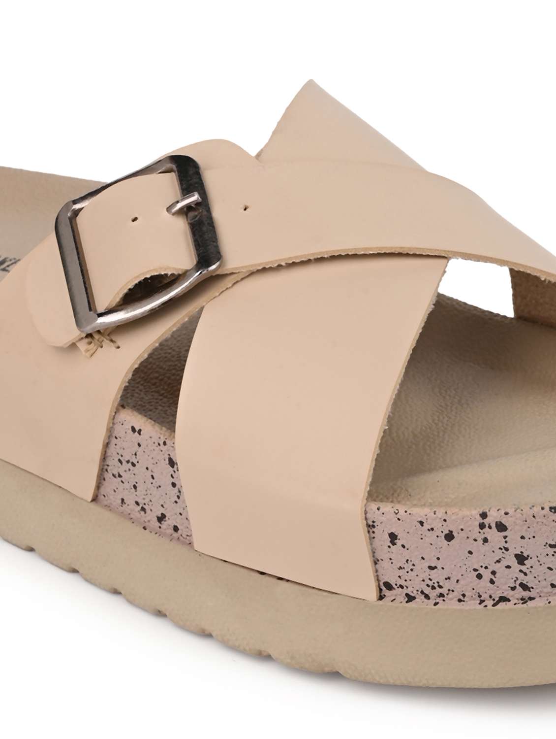 women solid cream slip on flats - 22065476 - Standard Image - 5