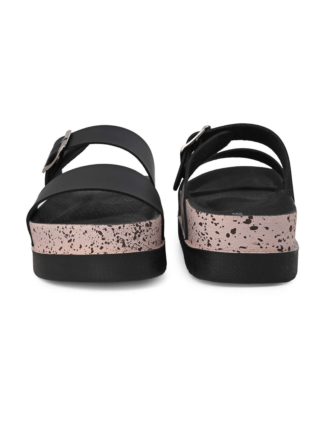 women black slip on sandal - 22065477 - Standard Image - 3
