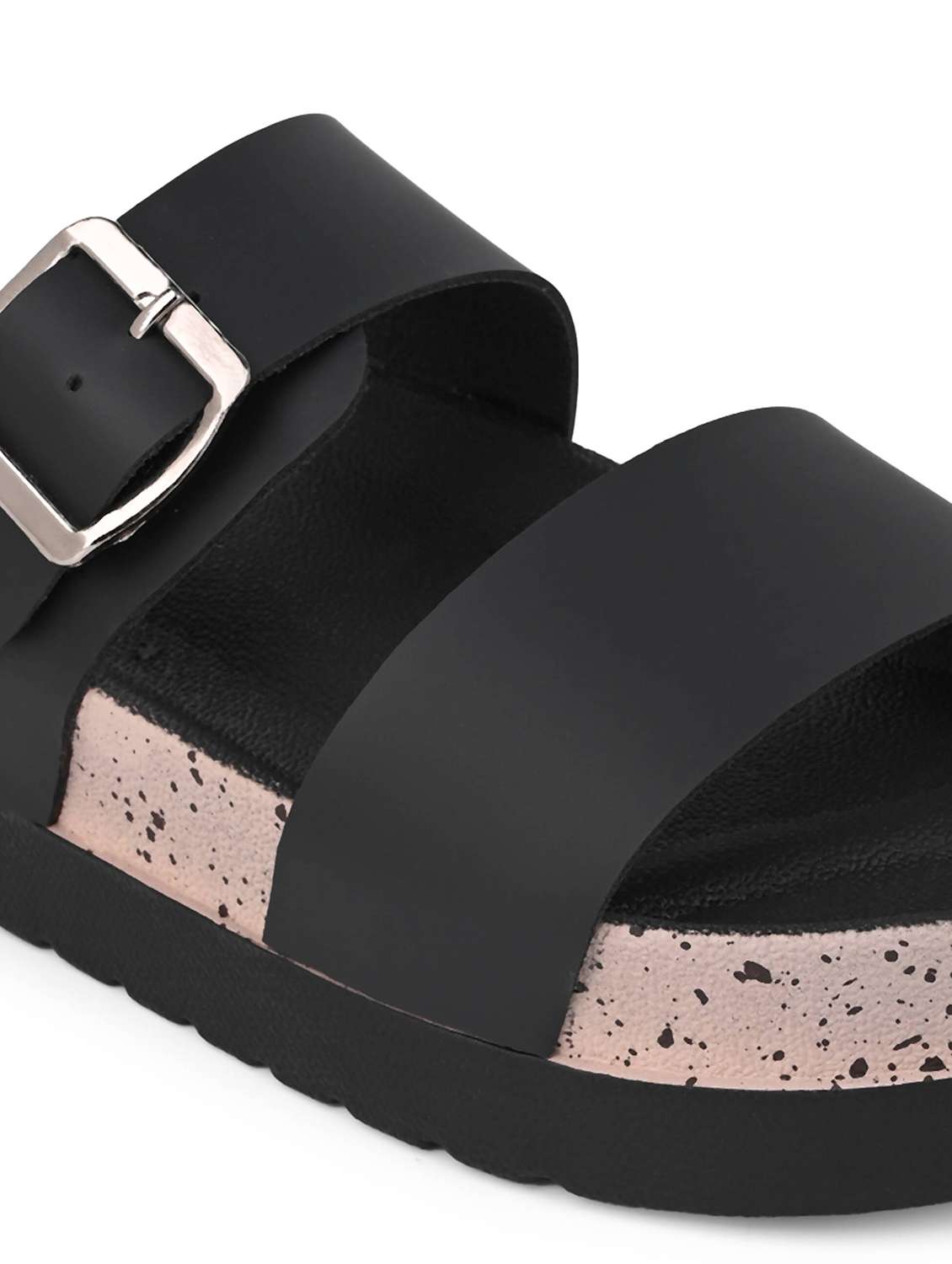 women black slip on sandal - 22065477 - Standard Image - 5