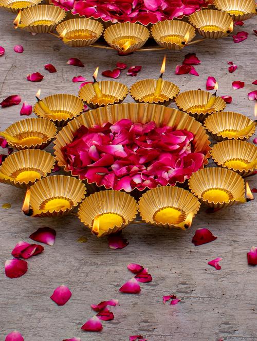 lotus shape decorative urli for home decor - 22065700 - Standard Image - 0