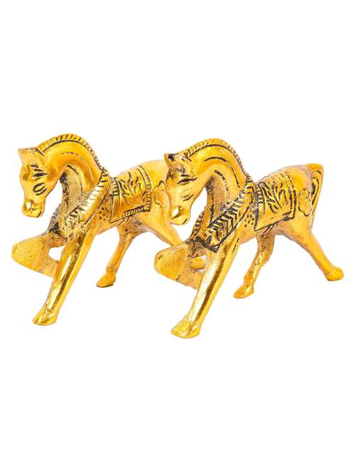 metal gold horse home decor statue - 22065714 -  Standard Image - 0