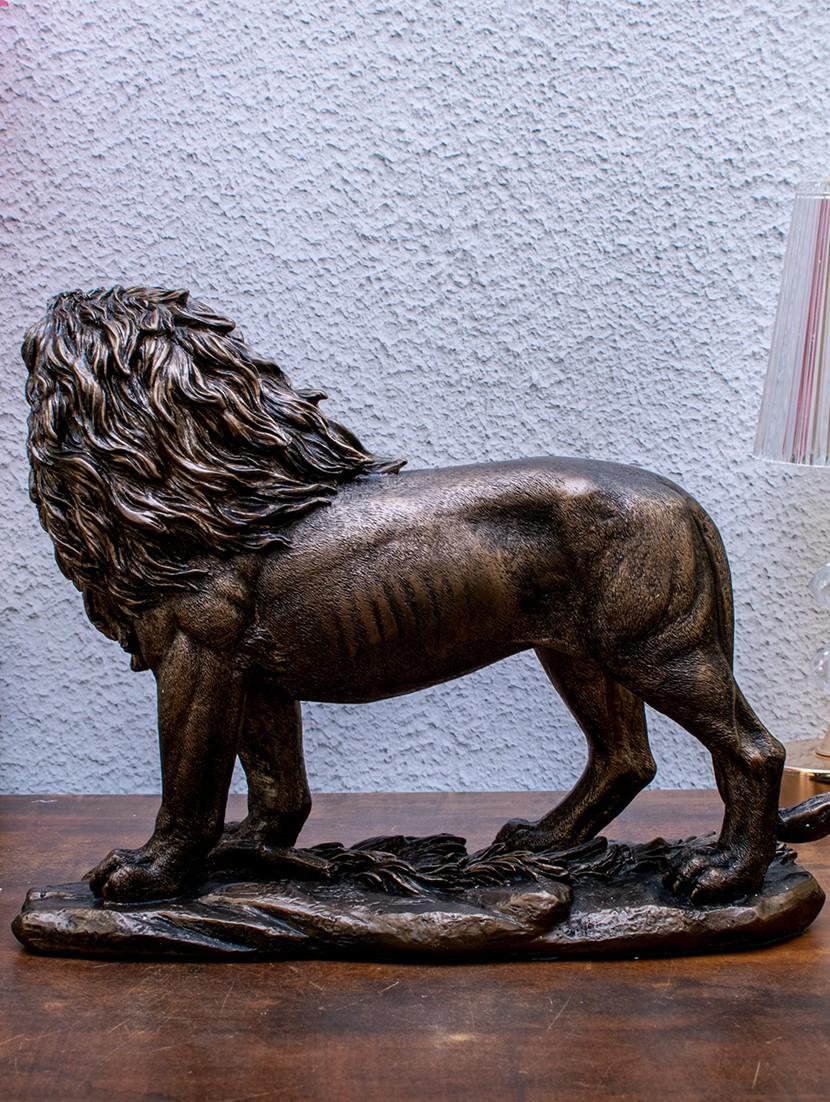 polyresin brown lion home decor statue - 22065715 - Standard Image - 3