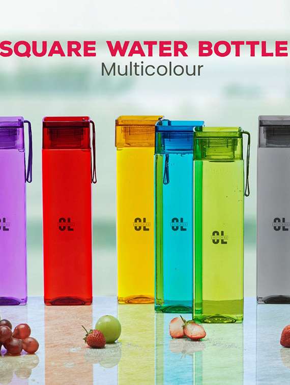 pack of 3 multicolor plastic water bottles - 22065776 - Standard Image - 3