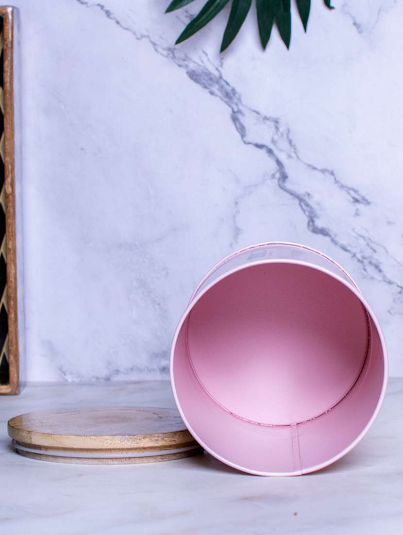 pink plastic coffee tea container with lid - 22065804 -  Standard Image - 3