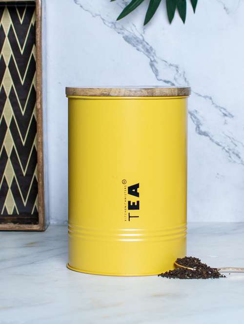 yellow tea & coffee container - 22065811 - Standard Image - 0